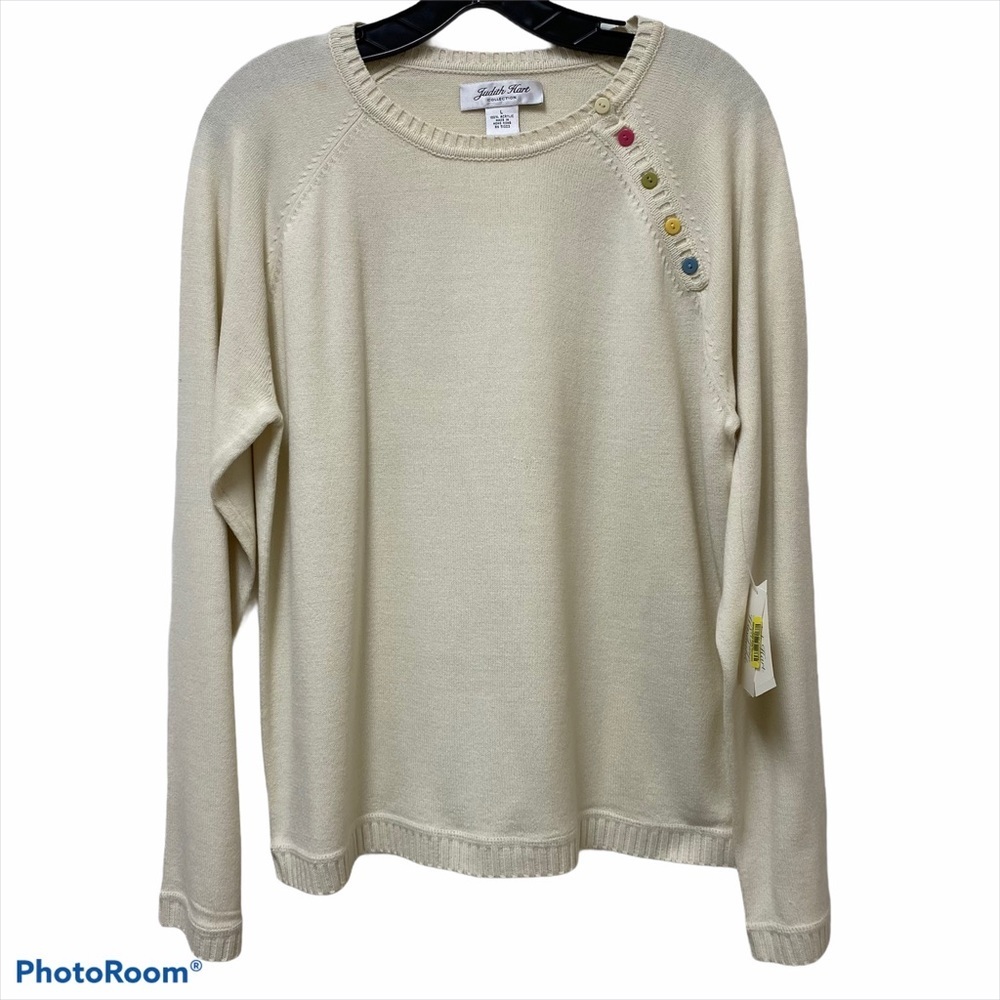 Judith Hart Vintage Knit Button Detail Sweater